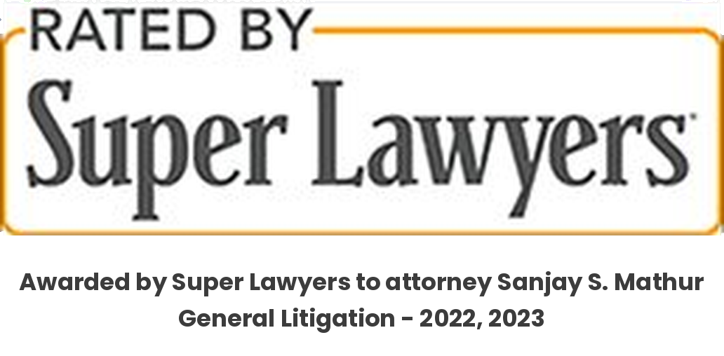 Superlawyers - Awarded to Sanjay S. Mathur, not the firm as a whole.