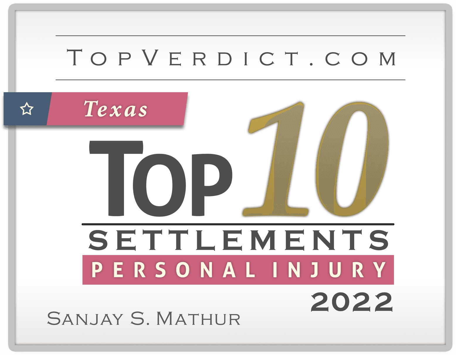 Top 10 Settlements - Personal Injury
