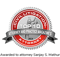 Top 10 Civil Litigation 2024 - Awarded to Sanjay S. Mathur, not the firm as a whole.