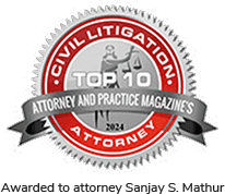 Top 10 Civil Litigation 2024 - Awarded to Sanjay S. Mathur, not the firm as a whole.